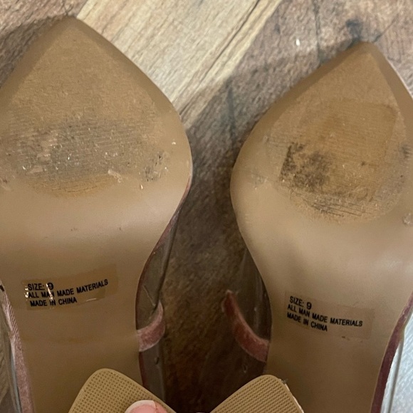 Quips Pink Size‎ 9 velvet heels 👠 - Picture 9 of 9